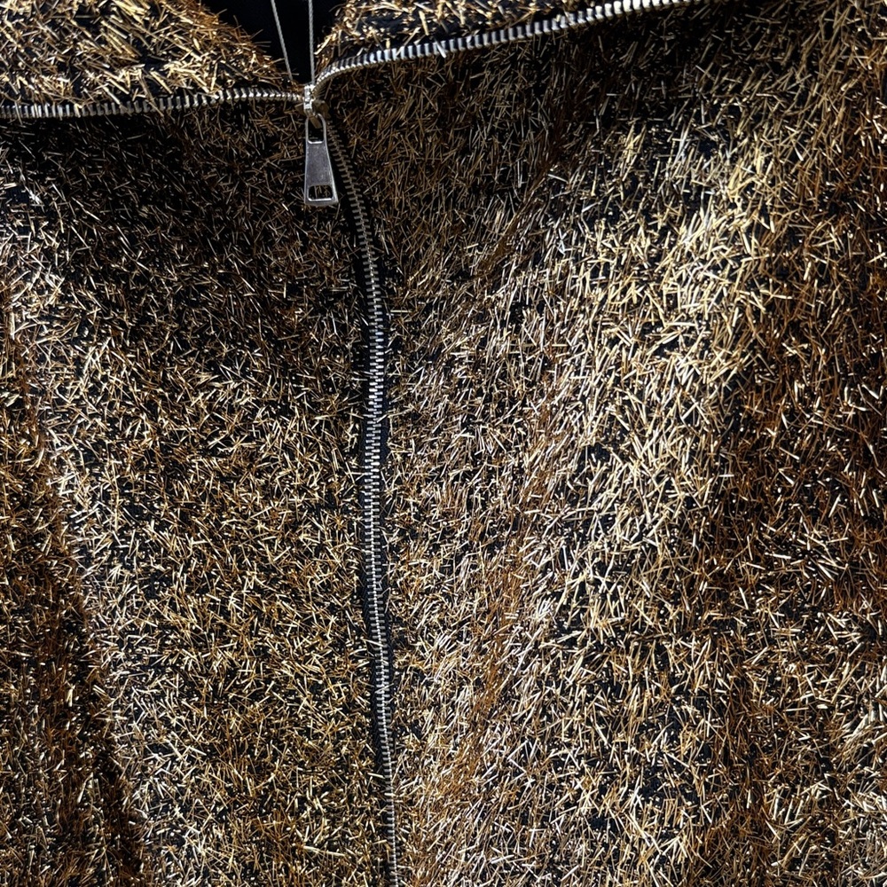 Metallic thread bomber jacket NWT - image 3